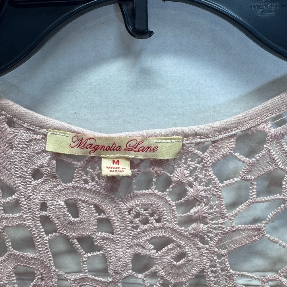 MAGNOLIA LANE. Pink Asymmetrical Sequin Halter Cardigan - Picture 6 of 6